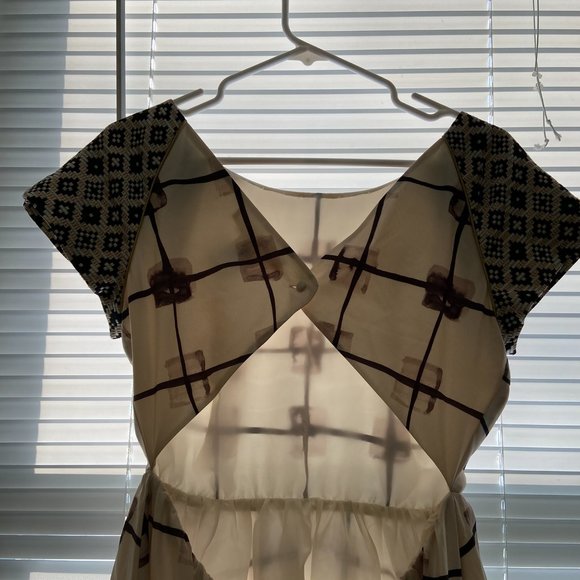 Anthropologie Troubadour Cadria high low open back dress Sz 8P - Picture 4 of 5